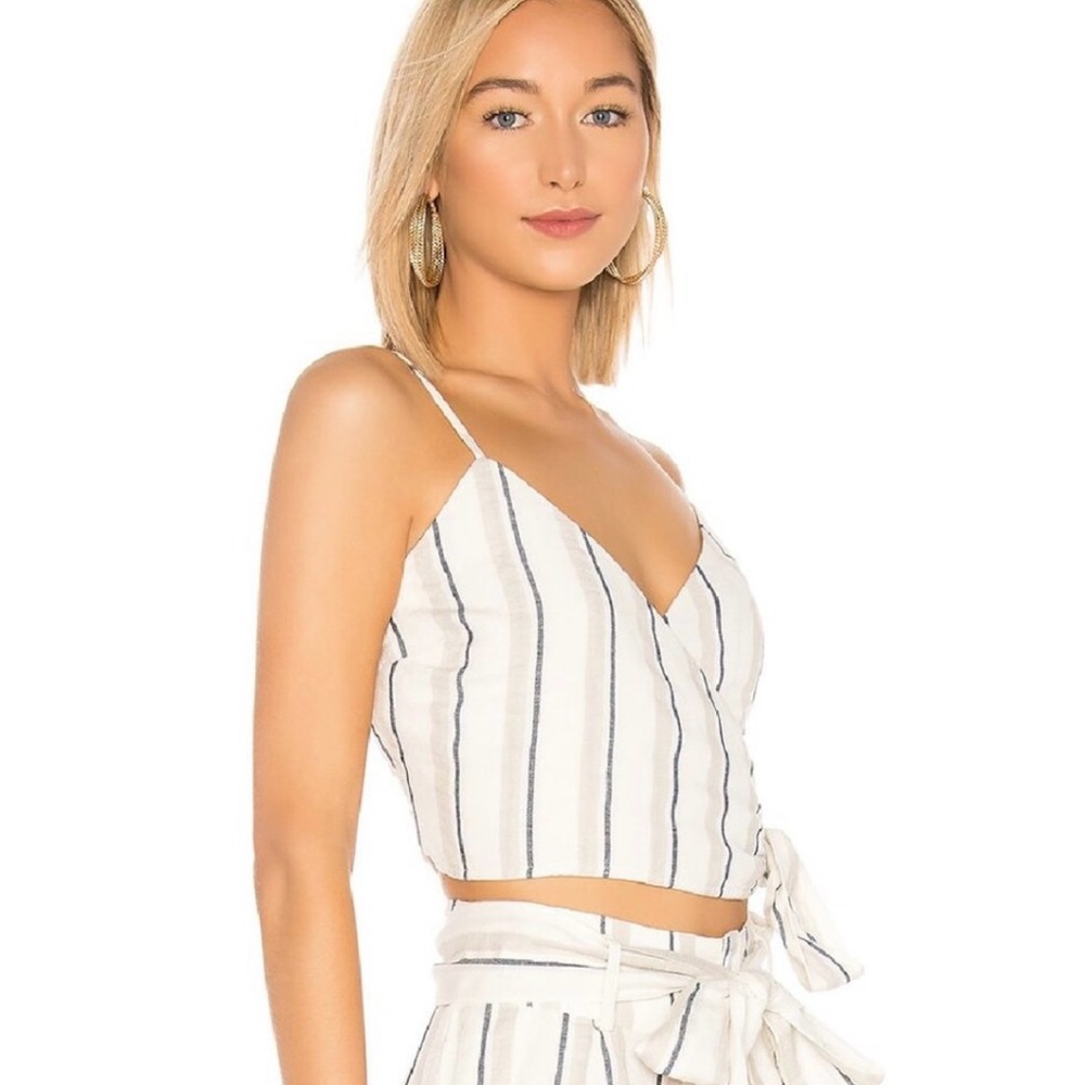 NWT Rails Juliana Coco Stripe Wrap Crop Top in Medium